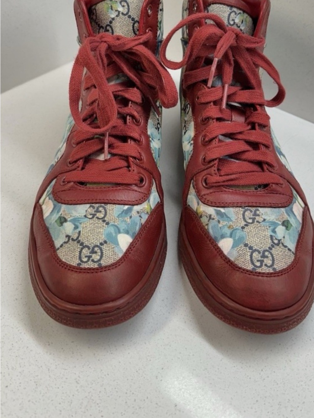 Gucci GG Blooms Floral High Top Sneakers Women’s 8.5